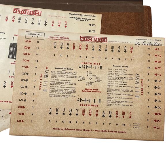 Vintage Bridge Card Game Board Autobridge Playing with Metal Sliders READ DSCPT - Picture 10 of 16